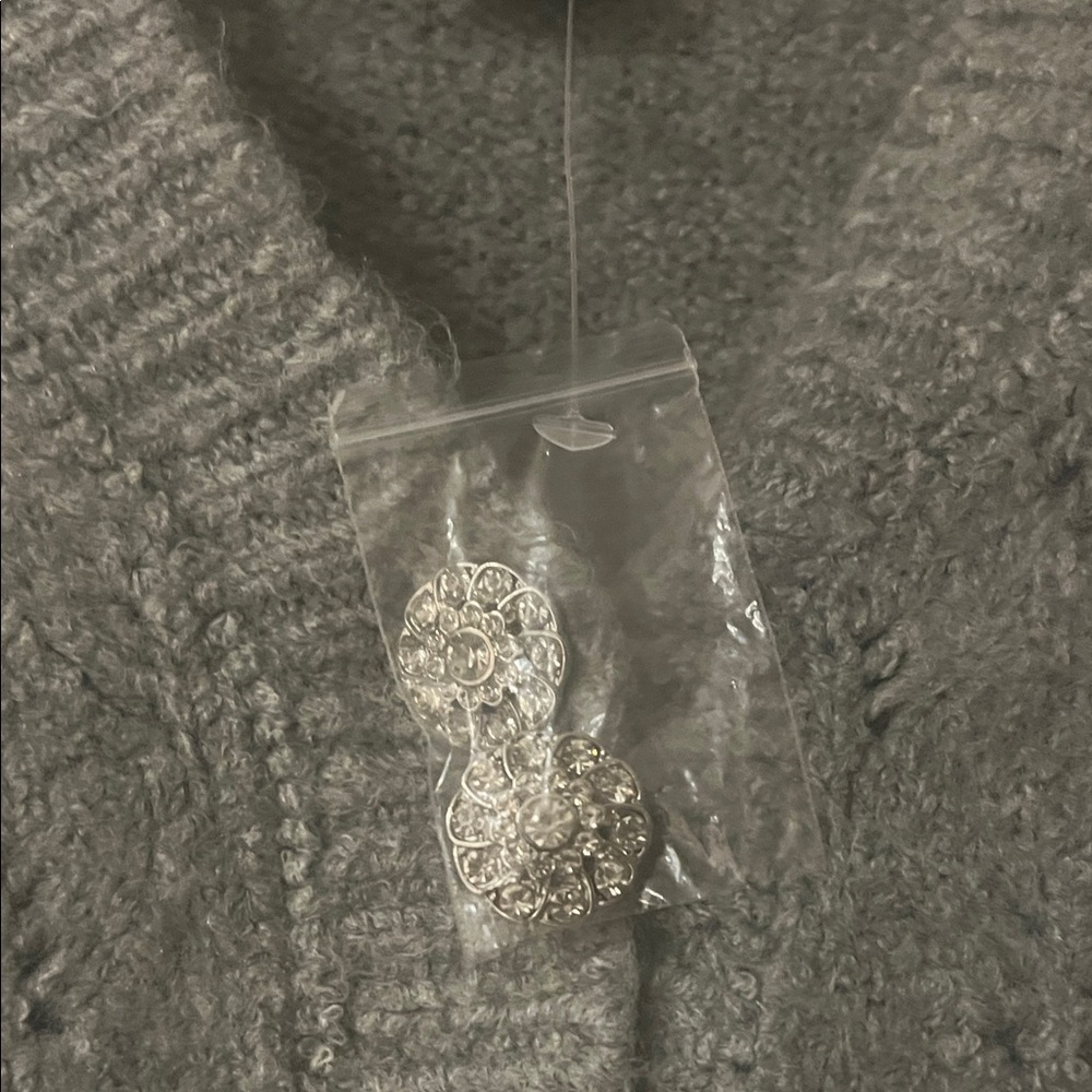 House of Harlow 1960 Charcoal Knit Cardigan - Picture 3 of 6
